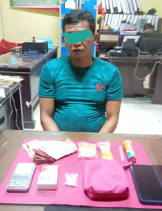 Satuan Resnarkoba Polres Kuansing mengungka Kasus TP Narkotika jenis Shabu dengan  berat kotor 4,62 Gram
