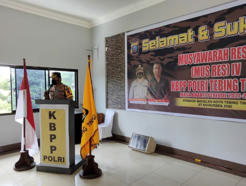 Hadir di Mures IV KBPP Polri Kota Tebingtinggi, Kapolres : Jadikan Organisasi Berguna Untuk Masyarakat, Bangsa dan Negara
