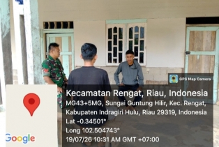 Komsos Dengan Warga,Babinsa Koramil 01/Rengat Juga Rutin Pantau Warga Binaan