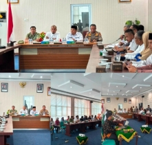 Dandim 0302/Inhu Hadiri Rapat Pembahasan Penyelesaian Konflik  Lahan PT. SBP dan Masyarakat Sungai RayBersama Forkopimda Dan Dinas Terkait