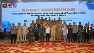 Kasatgas Pimpin Rakor Percepatan Rehabilitasi Dan Rekonstruksi Pascabencana Di Sumatera Utara