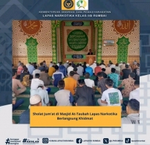 Sholat Jum'at di Masjid At-Taubah Lapas Narkotika Berlangsung Khidmat