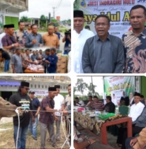 Agrinas Bersama Pemda Inhu Sembelih 2 Sapi Kurban Bersama JMSI