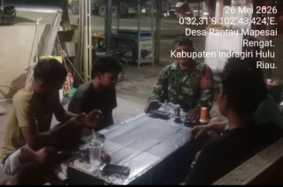 Amanan Wilayah Binaan.Babinsa Bersama Perangkat Siapkan Takbir Keliling