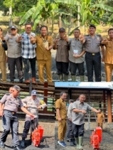 Polsek Lirik Dukung Ketahanan Pangan Melalui Penanaman Jagung Pipil Kuartal II di Desa Sungai Sagu