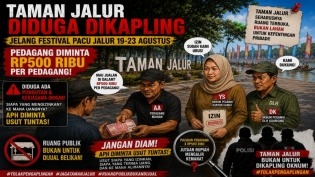Taman Jalur Diduga Dikapling Jelang Pacu Jalur, Pedagang Diminta Rp500 Ribu — APH Diminta Usut