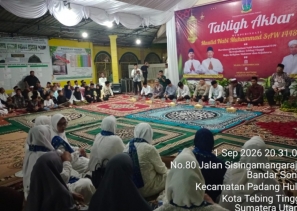 Wakapolres Tebing Tinggi Hadiri Tablig Akbar Peringatan Maulid Nabi Muhammad SAW 1448 H