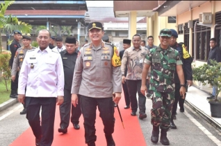 Dandim 0302/Inhu-Kuansing Hadiri Kunker Kapolda Riau Dalam Rangka Rapat Koordinasi Kampanye Pilkada Serentak Th.2024