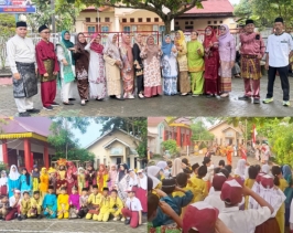 Penuh Warna Budaya, Siswa SD Negeri 86 Pekanbaru Kenakan Pakaian Adat saat Upacara Sumpah Pemuda ke-98