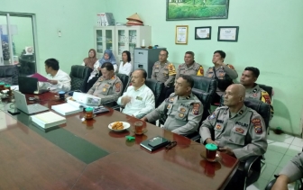 Polres Tebing Tinggi Ikuti Zoom Meeting Panen Raya dan Pengumuman Swasembada Pangan Bersama Presiden