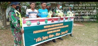 Tugas Kita Bersama Untuk Cegah Karhutla, Babinsa Pulau Jumat Sosialisasikan Larangan Bakar Lahan