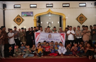 Kapolres Asahan Gelar Jumat Keliling Di Masjid Nurul Falah, Ajak Warga Jauhi Narkoba