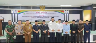 Dandim 0302/Inhu Diwakili Oleh Kasdim Hadiri Rapat Paripurna Penetapan Paslon Bupati Dan Wakil Bupati Terpilih Periode 2025-20230.