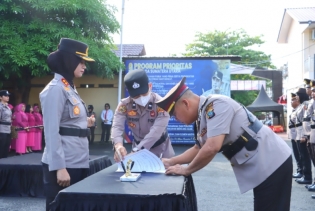 Pimpin Sertijab Sejumlah PJU, Kapolres Tebingtinggi Tekankan Integritas dan Profesionalisme Personel