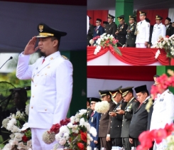 Upacara Detik-Detik Proklamasi Kemerdekaan RI Ke-81 di Inhu Berlangsung Khidmat