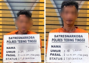 Sat Resnarkoba Polres Tebing Tinggi Gerebek Lokasi Diduga Sarang Narkoba, 2 Pria Diamankan