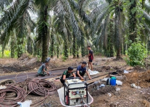 Persiapkan Material Besi Jadi Fokus Satgas Jembatan Gantung Garuda Kodim 0302/Inhu