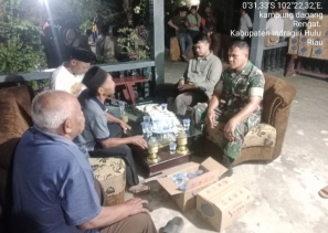 Patroli Malam Dikelurahan Kampung Dagang Terus Dilakukan Ini Pesan Babinsa  koramil 01/Rengat