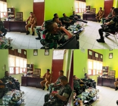 Tim Penyuluh Mabes TNI Audiensi di Kecamatan Sungai Lala Bahas Pencegahan Karhutla