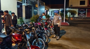 Polres Tebing Tinggi Amankan Enam Sepeda Motor Terlibat Balap Liar