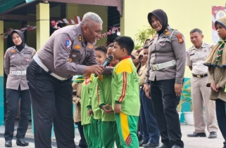 Polantas Karib Hadir di SD Muhammadiyah 3 Pekanbaru, Berikan Edukasi Lalu Lintas dan Green Policing