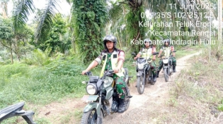 Babinsa Giat Patroli Desa Binaan Di Kelurahan Kamdag Karena Dianggap Rawan Kebakaran