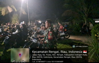 Babinsa Koramil 01/Rengat Perkuat Kamtibmas Melalui Patroli Malam