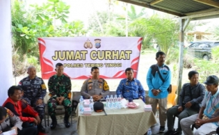 Kapolres Tebing Tinggi Jumat Curhat di Desa Sei Serimah Sergai