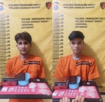 Polsek Rengat Barat Ringkus Dua Pengedar Sabu Dengan Barang Bukti 5,99 Gram