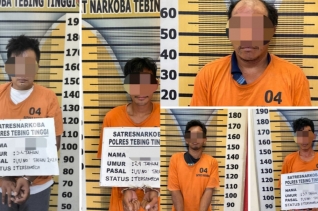 Sat Resnarkoba Polres Tebing Tinggi Ringkus Lima Pemilik  Sabu di Kelurahan Mekar Sentosa
