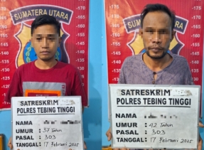 Dua Pelaku Judi Jenis Togel Online Ditangkap Satreskrim Polres Tebing Tinggi