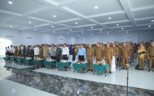 Bupati Asahan Ikuti Peluncuran Kelembagaan 80.000 Koperasi Merah Putih