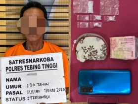 Polres Tebing Tinggi Ringkus Pengedar Sabu di Sipispis, Sita 3,22 Gram Sabu