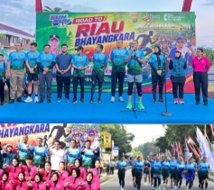 Semangat Olahraga Dandim 0302/Inhu Diacara Fun Run 8K Goes To Riau Bhayangkara Run Tahun 2026.