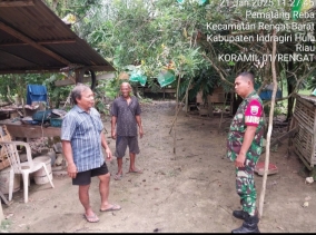 Menjaga Hubungan Baik Babinsa Terus juga Melaksanakan Komsos Dengan Warga Binaan.