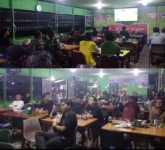 Nobar Piala Dunia 2026 Jadi Ajang Babinsa Koramil 01/Rengat Perkuat Komunikasi Sosial dengan Warga