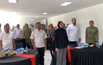 Dandim 0302/Inhu-Kuansing Hadiri Acara Peresmian 1.061 KDMP Oleh Bapak Presiden Secara Zoom Meeting