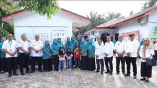 Ketua TP. PKK Kabupaten Asahan Tinjau Pelaksanaan Program Pokja I Di Desa Tanjung Asri