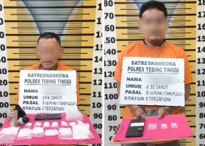 Ungkap Peredaran Sabu, Sat Resnarkoba Polres Tebing Tinggi Tangkap 2 Pelaku dan Sita 257 Gram Sabu