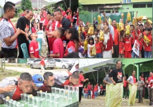 Meriahkan HUT RI Ke - 80 Lingkungan Asrama Kodim 0302/Inhu Adakan Berbagai Perlombaan