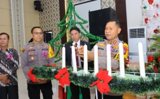 Perayaan Natal Keluarga Besar Polres Tebing Tinggi Tahun 2024, Kapolres : Pererat Silaturahmi dan Kebersamaan