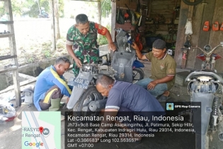 Laksanakan Komsos Danpos Rengat Turun Sambangi Wilayah Binaannya