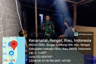 Babinsa Koramil 01/Rengat Tingkatkan Keamanan Melalui Patroli Malam