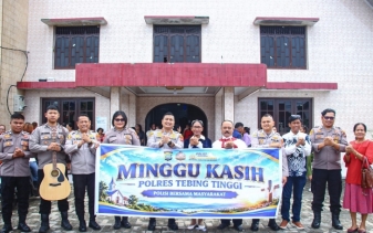 Kapolres Tebing Tinggi Turut Dalam Ibadah Minggu Kasih Bersama Masyarakat