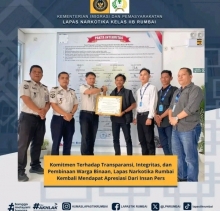 Komitmen Terhadap Transparansi, Integritas, dan Pembinaan Warga Binaan, Lapas Narkotika Rumbai Kembali Mendapat Apresiasi Dari Insan Pers