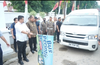 Bupati Asahan Ikuti Launching Bus Perintis Untuk Pelajar, Dukung Keselamatan Dan Akses Pendidikan