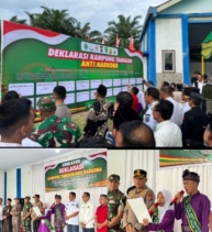 Polres Inhu Resmikan Dan Kukuhkan Kampung Tangguh Anti Narkoba