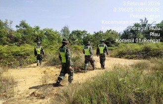 Babinsa Peltu Herman Waluyo Laksanakan Patroli Namun Nihil Titik Api, Ini Penjelaanya