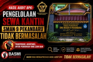 Audit BPK Tak Temukan Masalah, Polemik Sewa Kantin SMAN 9 Pekanbaru Terbantahkan