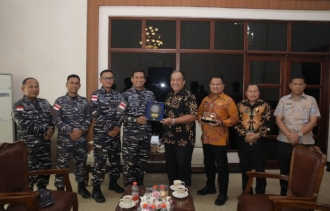Danlanal TBA Audiensi Dengan Bupati Asahan